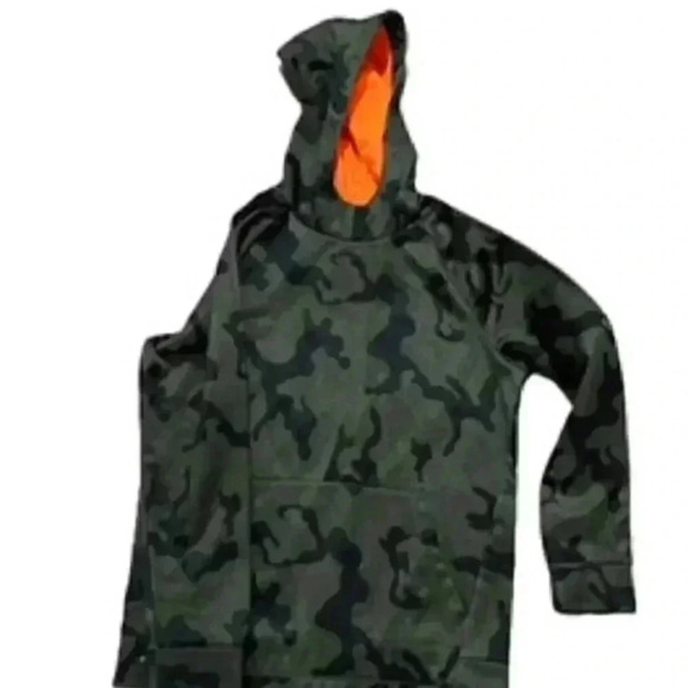 Tek Gear Camo‎ Hoodie With Orange Hood Boys Sz 8(S) EUC
